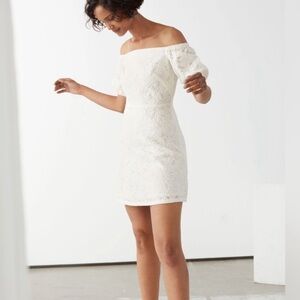NWT & Other Stories White Off Shoulder Dress